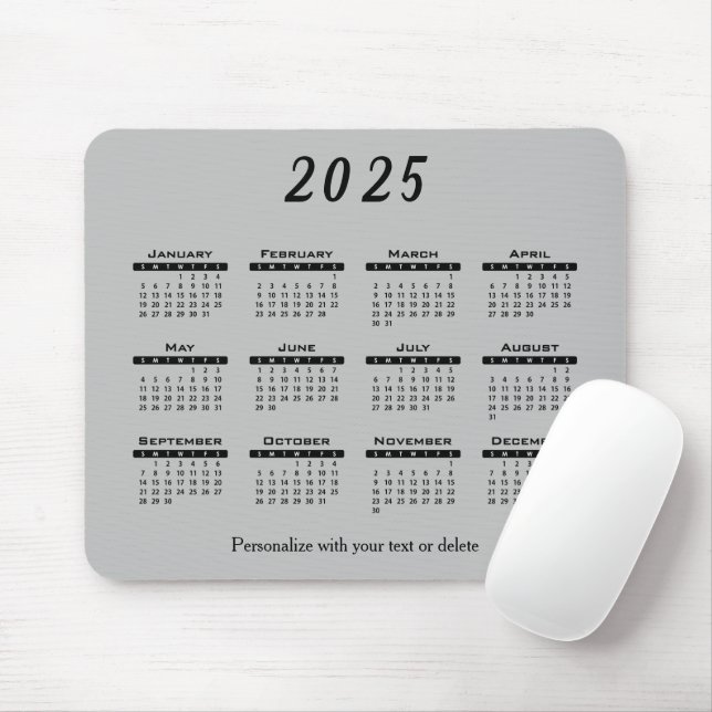2025 Calendar - Year Mouse Pad (With Mouse)