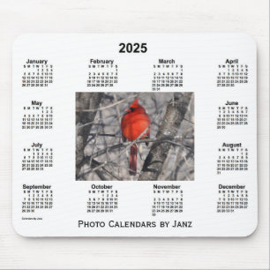 2025 Cardinal Framed Photo Calendar by Janz Mouse Pad