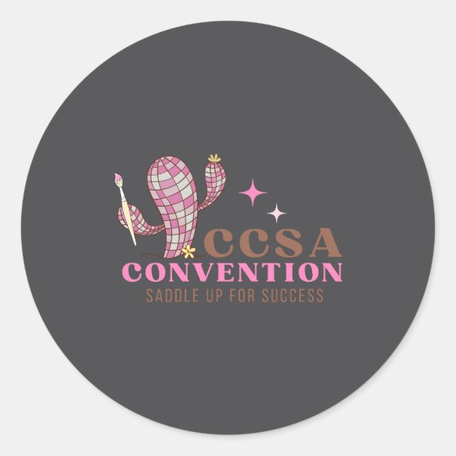 2025 Ccsa Convention  Classic Round Sticker (Front)
