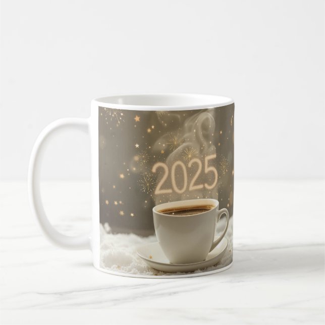 2025 Celebration Coffee Mug – Festive New Year Des (Left)