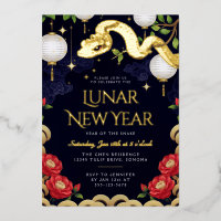 2025 Chinese Lunar New Year Snake Party Invitation
