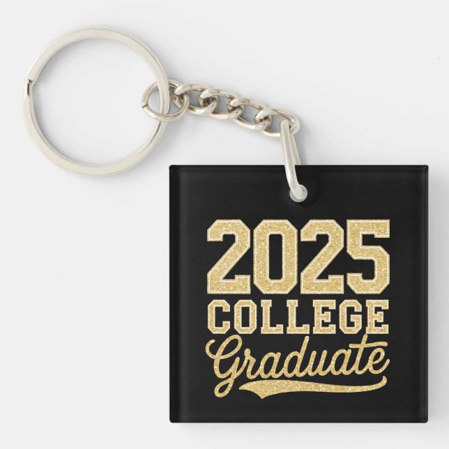 2025 College Graduate Graduation Senior School Keychain (Front)