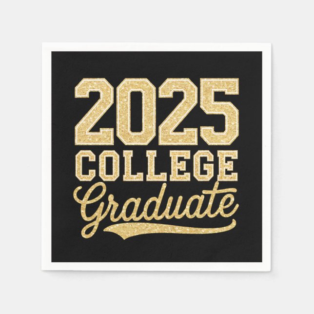 2025 College Graduate Graduation Senior School Napkins (Front)