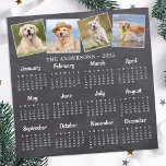 2025 Custom 4 Photo Rustic Chalkboard Calendar<br><div class="desc">2025 Photo Calendar Magnet Cards - Send New Year Greetings or include in your Christmas gifts, these photo calendar cards are perfect as Christmas and New Year cards to family and friends. Perfect to highlight or circle special family dates, anniversaries, birthdays, and reunions. Personalize these full year photo calendar cards...</div>