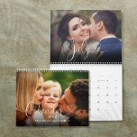 2025 Custom Family Elegant Heart Script Photo Calendar<br><div class="desc">A personalized 2025 photo calendar featuring your photos and elegant heart script typography. A perfect gift for you,  your family and friends. Designed by Thisisnotme©</div>