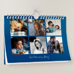 2025 custom family photos create your own calendar<br><div class="desc">Create your own classic blue family name and photo calendar for 2025 using this easy to personalize template. Each page features one color: yellow, orange peach, mustard, classic blue, sage green, neo mint, purist blue, cassis, cantaloupe, dusty rose, forest green. You can change colors after selecting CUSTOMIZE option. Upload your...</div>