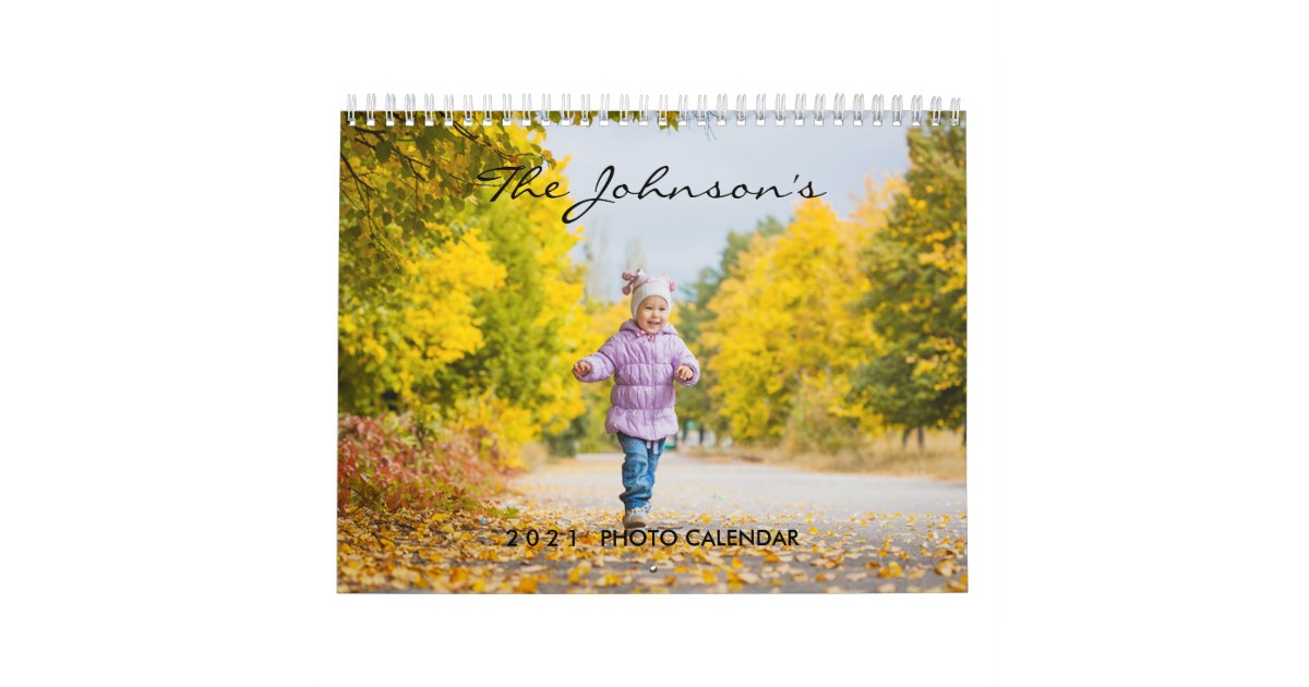2025 Custom Photo Calendar Editable Year Text Zazzle
