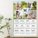 2025 Custom Photo Collage Monogram Family Calendar Foam Board<br><div class="desc">Introducing the 2025 Family Monogram Calendar Poster – a perfect blend of style, personalization, and functionality for your home! This beautiful wall calendar is designed to keep your family organized while adding a personal touch to your decor. Featuring four stunning photos, you can showcase your cherished family moments with kids,...</div>
