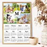 2025 Custom Photo Collage Monogram Family Calendar Poster<br><div class="desc">Introducing the 2025 Family Monogram Calendar Poster – a perfect blend of style, personalization, and functionality for your home! This beautiful wall calendar is designed to keep your family organized while adding a personal touch to your decor. Featuring four stunning photos, you can showcase your cherished family moments with kids,...</div>