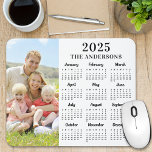 2025 Custom Photo Modern Family 12 Month Calendar Mouse Pad<br><div class="desc">Introducing the 2025 Modern Family Mousepad Calendar! This versatile desk accessory seamlessly combines functionality with style, perfect for any home office or workspace. Featuring a sleek, simple design, this mousepad includes a convenient calendar for easy reference throughout the year. What sets this mousepad apart is the customizable photo feature, allowing...</div>