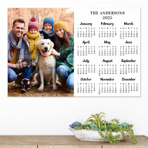 2025 Custom Photo New Year 12 Month Calendar Poster
