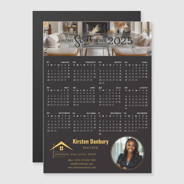 2025 Custom Real Estate Realtor Marketing Calendar (Front/Back)