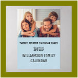 2025 CYO PHOTO CALENDAR 5x7 COVER PHOTO W/OUT DESK Holder<br><div class="desc">2025 PERSONALIZED PHOTO CALENDAR 5x7 COVER-- PART OF A SET FOR 2025. This special Calendar comes as a set of twelve 5x7" prints - one showcasing each month. For each month you simply replace the existing photo with one of your own printed on custom Giclee photo prints! Add an optional...</div>