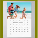 2025 CYO PHOTO DESK CALENDAR 5x7 AUGUST WITH OUT  Holder<br><div class="desc">2025 PERSONALIZED PHOTO CALENDAR 5x7 AUGUST-- PART OF A SET FOR 2025. This special Calendar comes as a set of twelve 5x7" prints - one showcasing each month. For each month you simply replace the existing photo with one of your own printed on custom Giclee photo prints! Add an optional...</div>