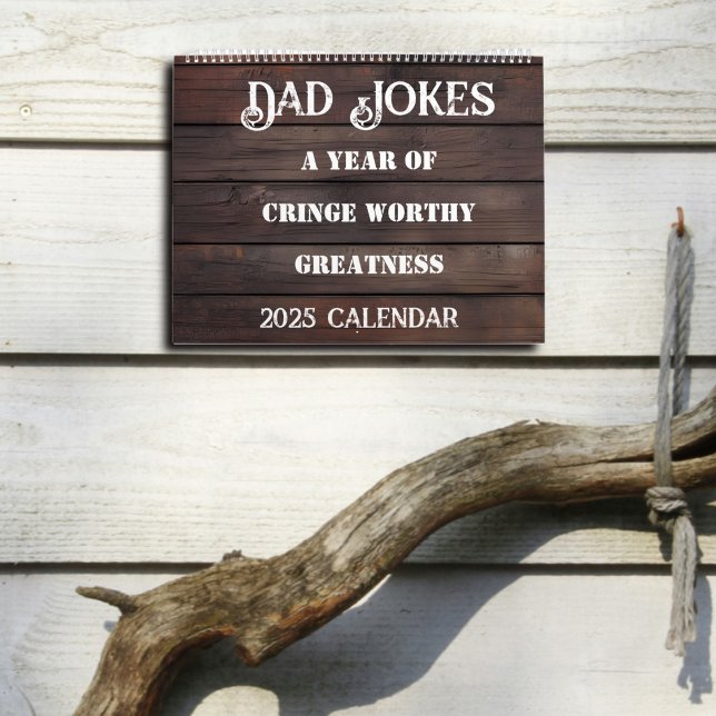 2025 Dad Jokes Calendar-Wood Humorous Gift for Dad Calendar (Creator Uploaded)