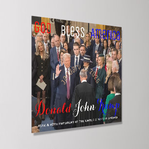 2025 Donald Trump taking his Oath of Office Acrylic Photo Tile