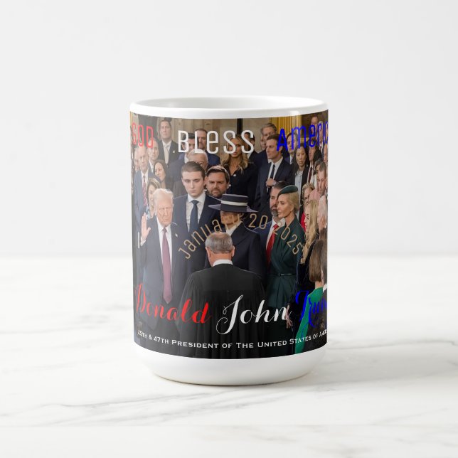 2025 Donald Trump taking his Oath of Office  Coffee Mug (Center)