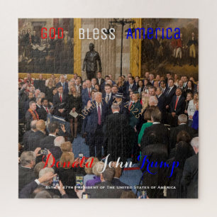 2025 Donald Trump taking his Oath of Office Jigsaw Puzzle