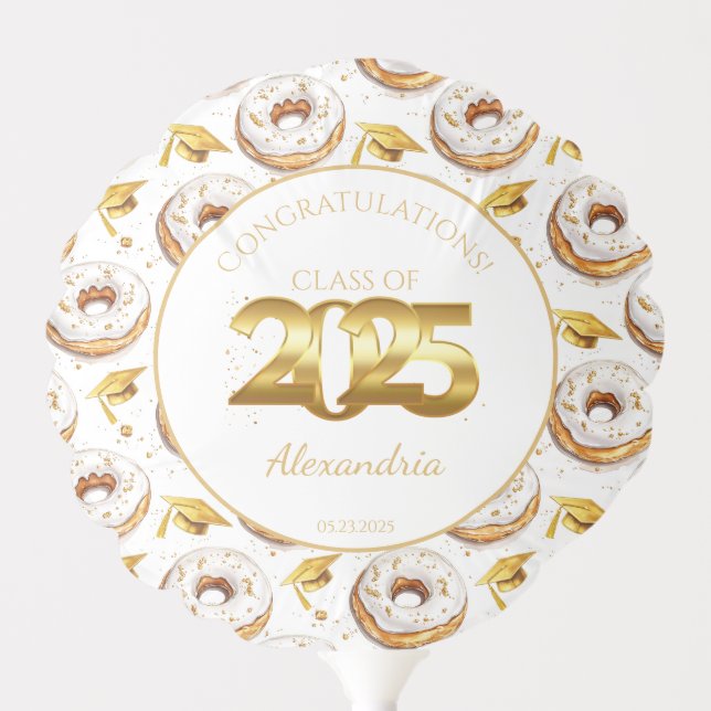 2025 Donuts and Degrees Graduation  Balloon (Front)
