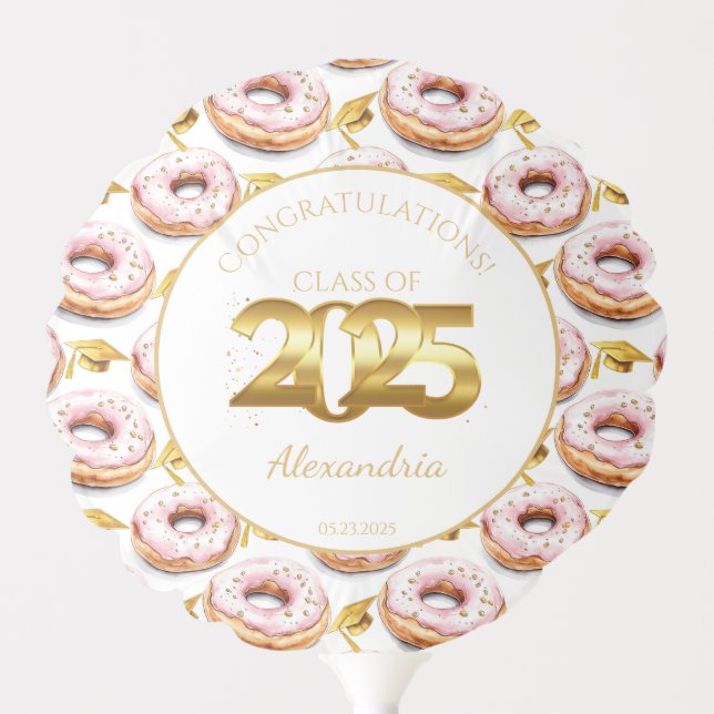 2025 Donuts and Degrees Graduation  Balloon (Front)