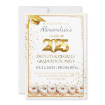 2025 Donuts and Degrees Graduation Invitation