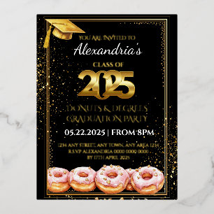 2025 Donuts and Degrees Graduation Invitation