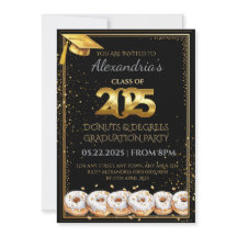2025 Donuts and Degrees Graduation Invitation