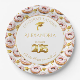 2025 Donuts and Degrees Graduation Paper Plate