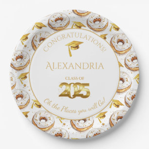 2025 Donuts and Degrees Graduation Paper Plate