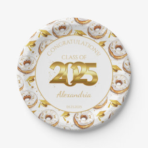2025 Donuts and Degrees Graduation Paper Plate