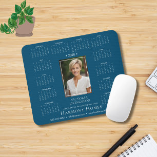 2025 Elegant Custom Business Calendar Mouse Pad
