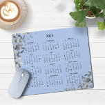 2025 Elegant French Blue Eucalyptus Calendar Mouse Pad<br><div class="desc">2025 Modern Elegant French Blue Eucalyptus Greenery Calendar Mouse Pad featuring a simple,  minimalist year-at-a-glance calendar. 🌟 This is for 2025 Only. Please contact us at cedarandstring@gmail.com if you need assistance with the design or matching products.</div>