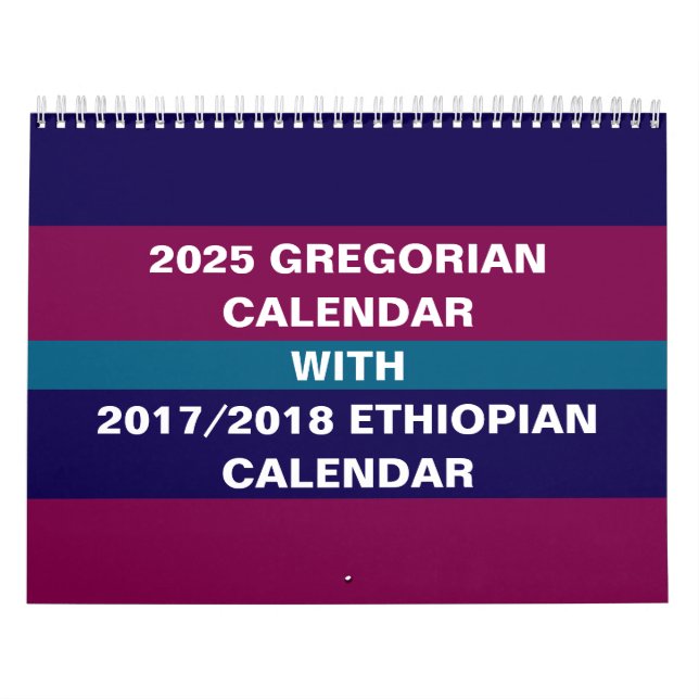 2025 Ethiopian & Gregorian Calendar Choose Country (Cover)