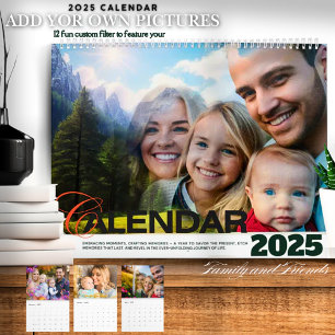 2025 Family Pictures fun custom filters Calendar