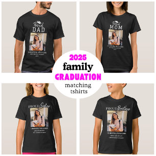 2025 Family Proud Dad Graduation Matching T-Shirt