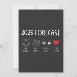 2025 Forecast Mom To Be New Year  Holiday Card