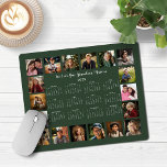 2025 Forest Green Multiple Photo Collage Calendar Mouse Pad<br><div class="desc">🌟2025 Forest Green Multiple Photo Collage Calendar Mouse Pad featuring a simple, minimalist year-at-a-glance calendar and 18 of your favorite photos. All the colors are all customizable. Makes a great gift for grandparents, parents, aunts, uncles, godparents, and more! Please contact us at cedarandstring@gmail.com if you need assistance with the design...</div>