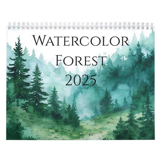 2025 Forest Watercolors Calendar: A Year of Serene Calendar (Cover)