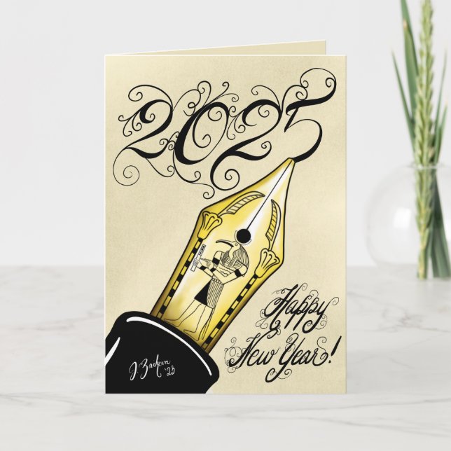 2025 Fountain Pen New Year Card (Front)
