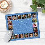 2025 French Blue Multiple Photo Collage Calendar Mouse Pad<br><div class="desc">🌟2025 Cornflower French Blue Multiple Photo Collage Calendar Mouse Pad featuring a simple, minimalist year-at-a-glance calendar and 18 of your favorite photos. All the colors are all customizable. Makes a great gift for grandparents, parents, aunts, uncles, godparents, and more! Please contact us at cedarandstring@gmail.com if you need assistance with the...</div>