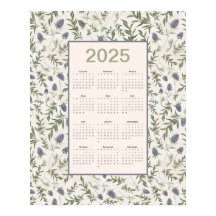 2025 Full Year Calendar Thistle