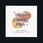 2025 Fun Happy Challah Days Hanukkah Watercolor Napkins<br><div class="desc">© Gorjo Designs. Made for you via the Zazzle platform.
// Need help customizing your design? Got other ideas? Feel free to contact me (Zoe) directly via the contact button below.</div>