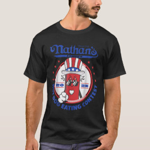 2025 Funny Nathans Famous 2025 Hot Dog Eating Cont T-Shirt