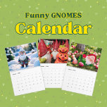 2025 - Garden Gnome Fun Photo -  Calendar<br><div class="desc">This unique Calendar - 2025 - Garden Gnome Fun Photo - is a nice gift for anyone who loves Gnomes. This little,  friendly Gnomes express positive Vibes</div>