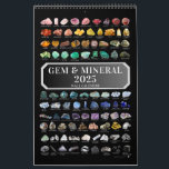 2025 Gem & Mineral Wall Calendar for Crystal Lover<br><div class="desc">The ultimate 2025 wall calendar for gem and mineral lovers,  crystal collectors,  rockhounds,  geologists,  gemologists,  students etc... It's not just a calendar! Its also pretty wall decor AND a handy crystal identification chart! Makes a great stocking stuffer and gift!</div>