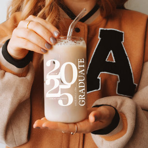 2025 Graduate Modern Graduation Can Glass
