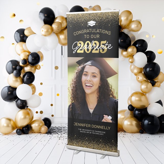 2025 Graduate Photo Graduation Party Retractable Banner (Creator Uploaded)