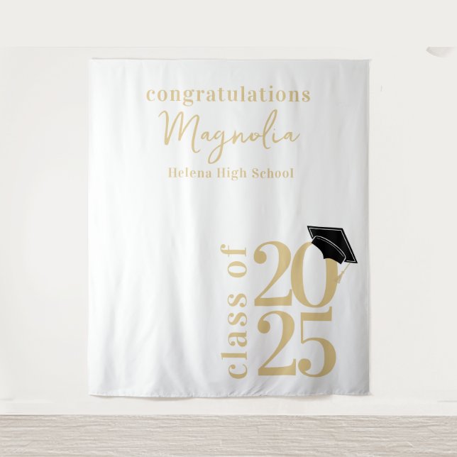 2025 Graduation Cap Banner Backdrop (Front)