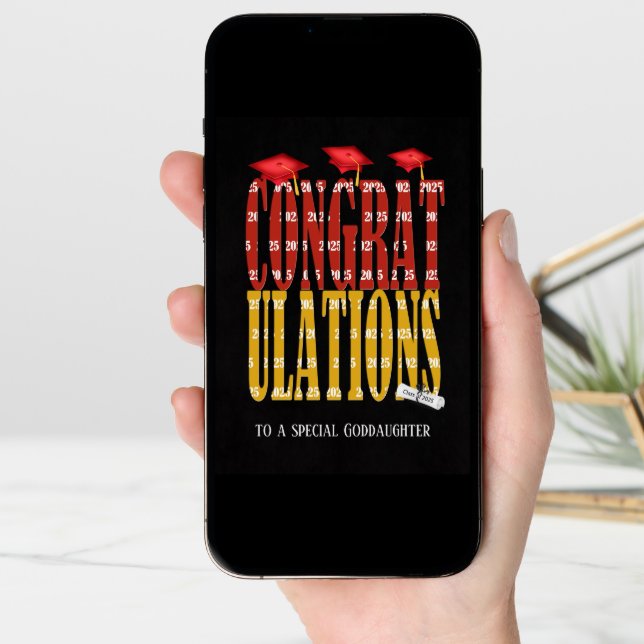 2025 Graduation for Goddaughter Card (Front Digital)