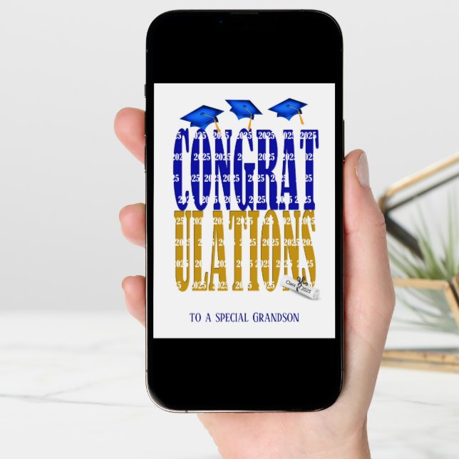 2025 Graduation for Grandson Card (Front Digital)